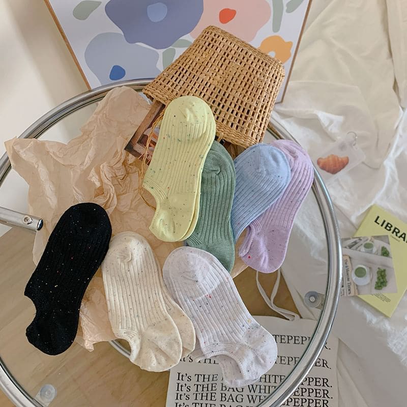 Ribbed No Show Socks Set