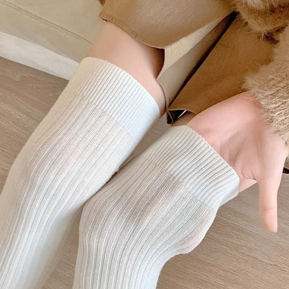 Ribbed Over-the-Knee Socks / Set