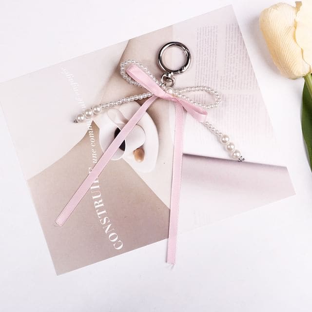 Ribbon Bag Charm Keyring (Various Designs) - Q1560-3