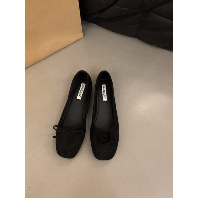 Ribbon Balletcore Flats - NUO252-1 - Black / 35