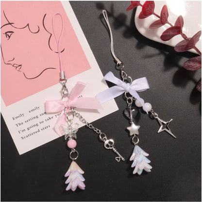 Ribbon Floral Acrylic Phone Charm (Various Designs)