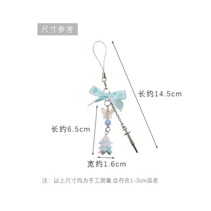 Ribbon Floral Acrylic Phone Charm (Various Designs)