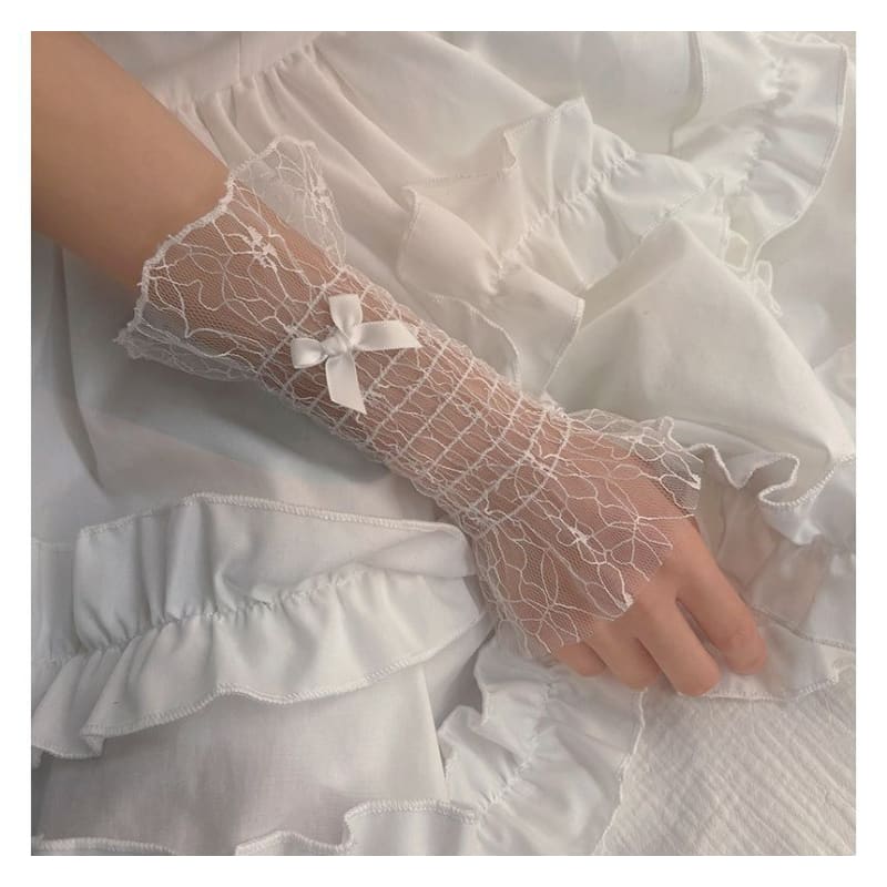 Ribbon Mesh Arm Sleeves