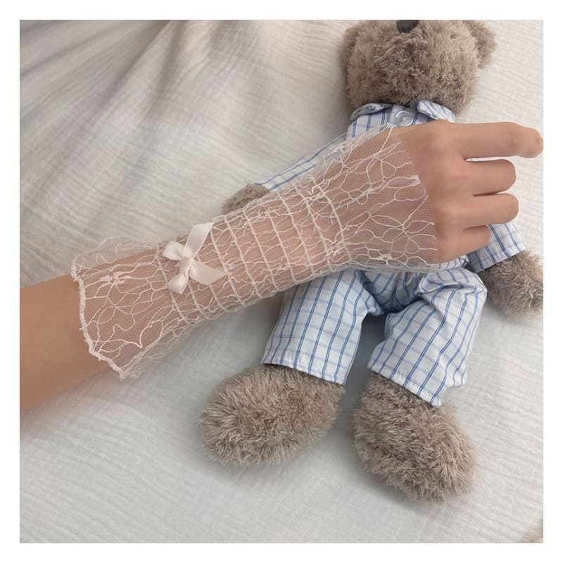 Ribbon Mesh Arm Sleeves