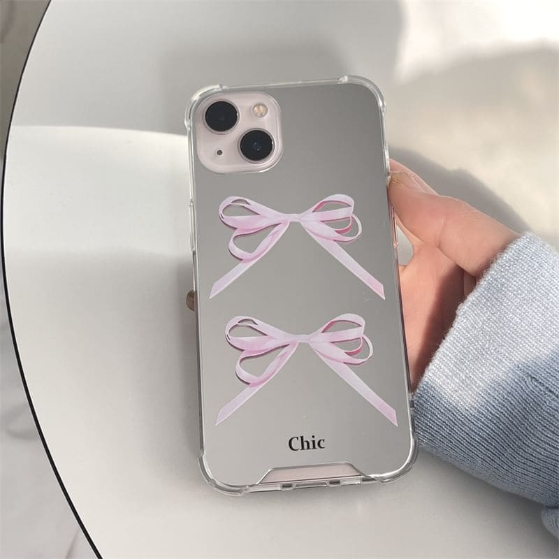 Ribbon Mirrored Phone Case - iPhone 15 Pro Max / 15 Pro