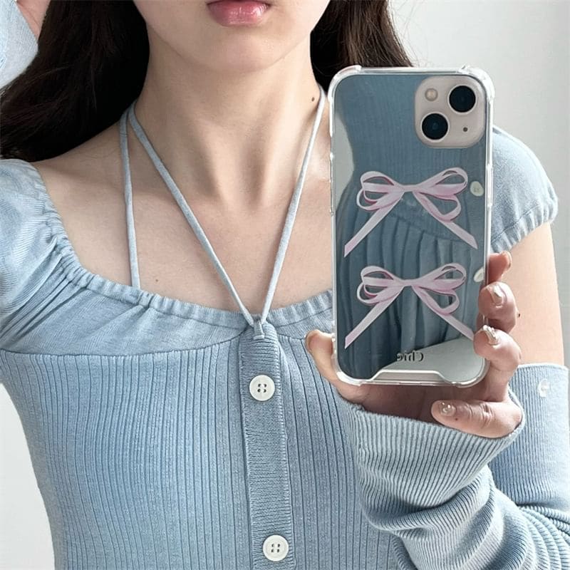 Ribbon Mirrored Phone Case - iPhone 15 Pro Max / 15 Pro