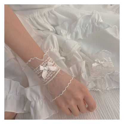 Ribbon Organza Wrist Cuffs