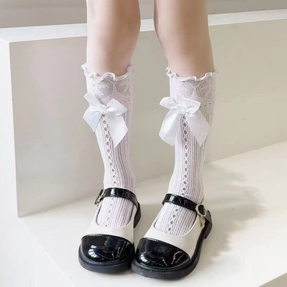 Ribbon Pointelle Socks