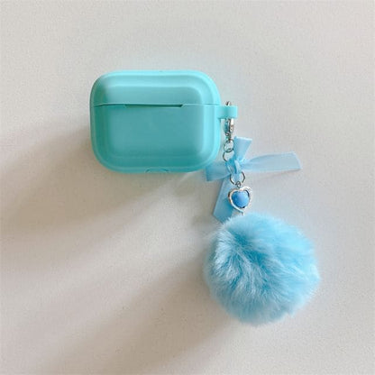 Ribbon Pom Pom AirPods / Pro Earphone Case Skin - Green