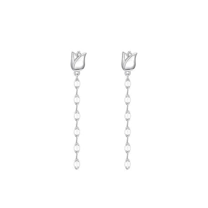 Rose Alloy Dangle Earring