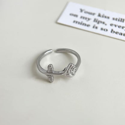 Rose Alloy Open Ring