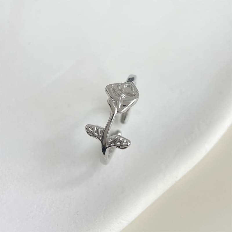 Rose Alloy Open Ring