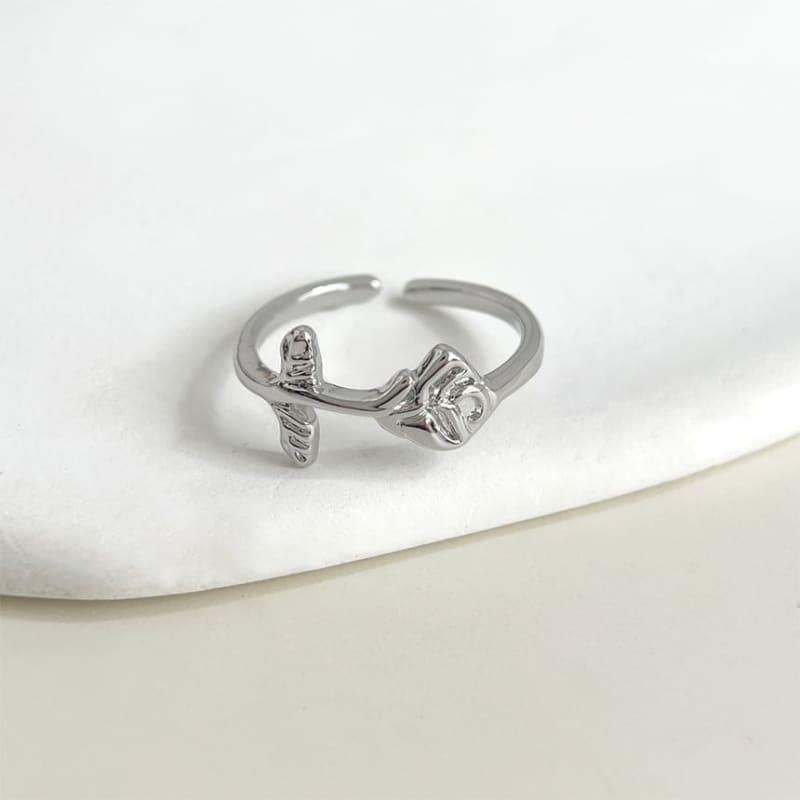 Rose Alloy Open Ring