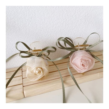 Rose Chiffon Resin Hair Clamp