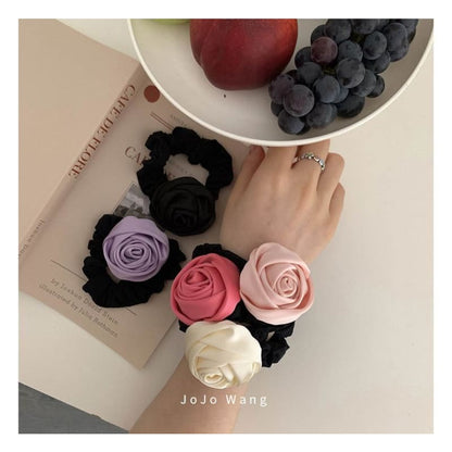 Rose Fabric Scrunchie