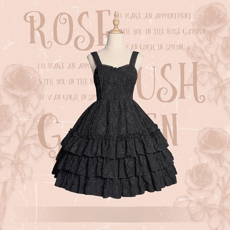 Rose Garden Gothic Lolita Dress/Waistcoat SP17563 - Harajuku Kawaii Fashion Anime Clothes Fashion Store - SpreePicky