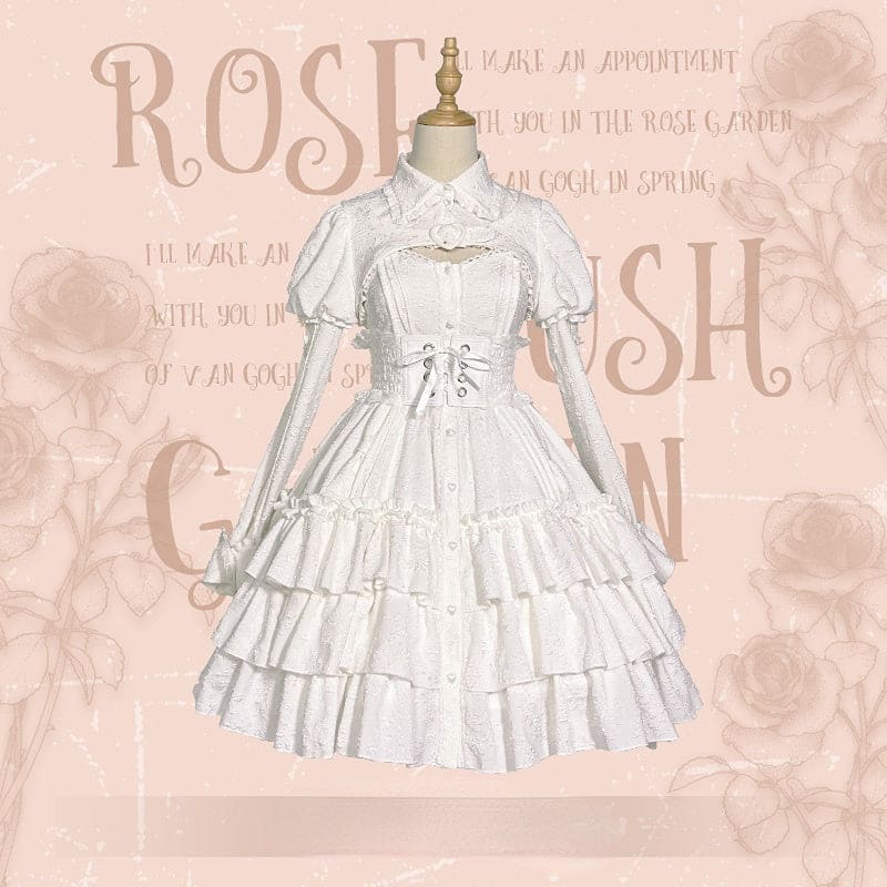 Rose Garden Gothic Lolita Dress/Waistcoat SP17563 - Harajuku Kawaii Fashion Anime Clothes Fashion Store - SpreePicky