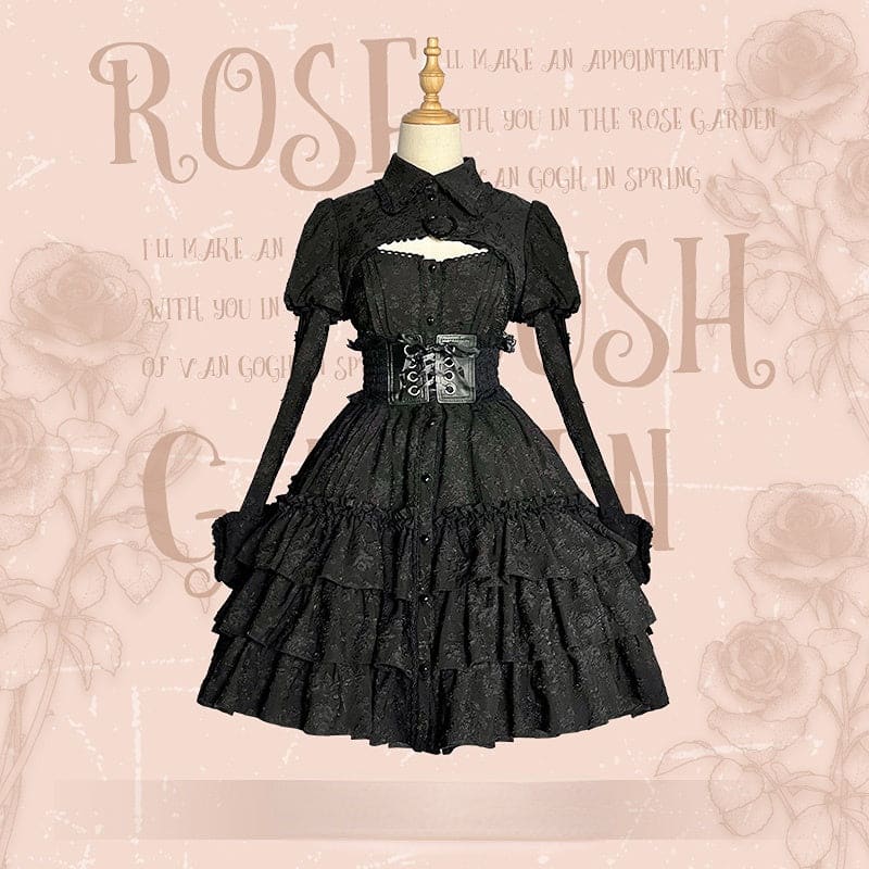 Rose Garden Gothic Lolita Dress/Waistcoat SP17563 - Harajuku Kawaii Fashion Anime Clothes Fashion Store - SpreePicky