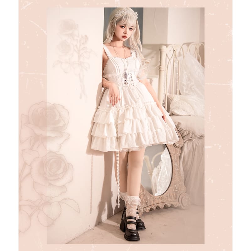 Rose Garden Gothic Lolita Dress/Waistcoat SP17563 - Harajuku Kawaii Fashion Anime Clothes Fashion Store - SpreePicky