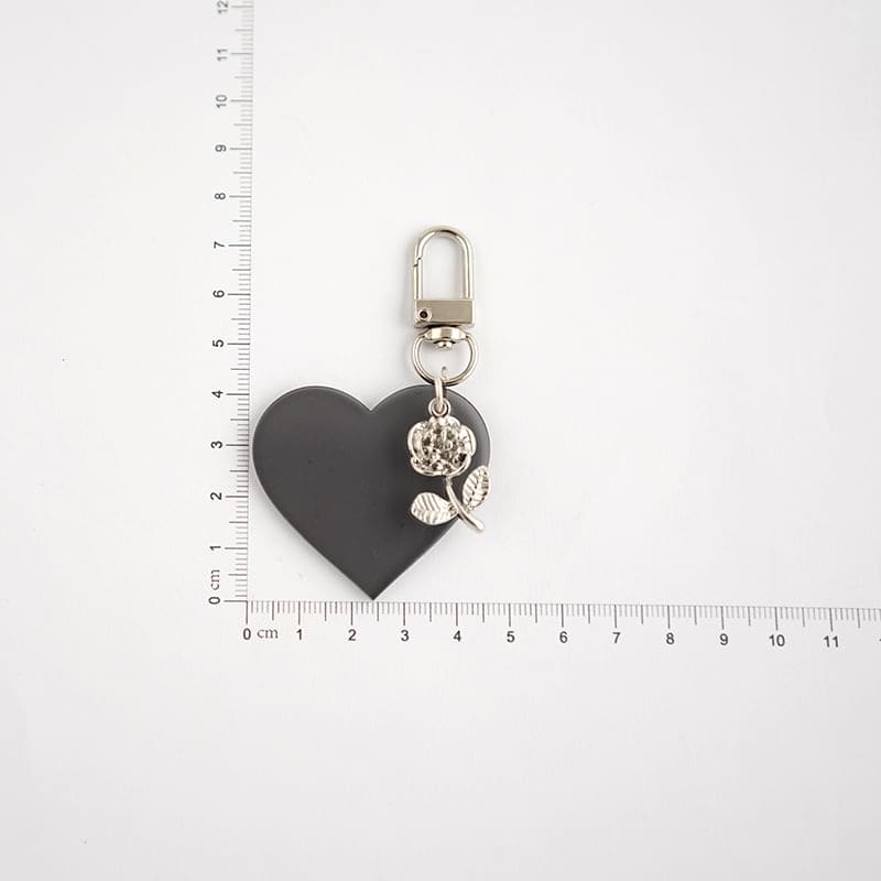 Rose & Heart Key Chain / Bag Charm