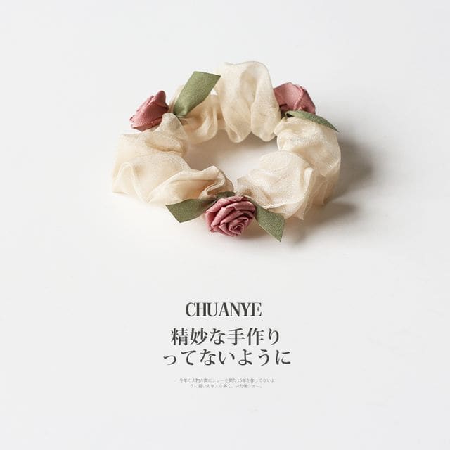 Rose Scrunchie - 02 - Khaki / One Size