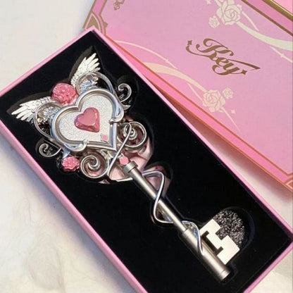 Rosy Heart Wing Key - Lovesickdoe - Pink