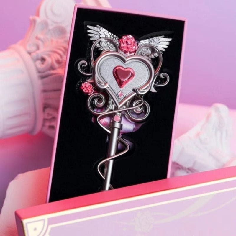 Rosy Heart Wing Key - Lovesickdoe - Pink