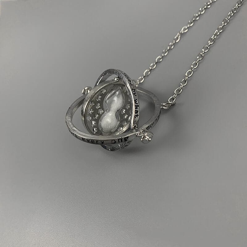 Rotating Planet Necklace - Silver - Necklaces