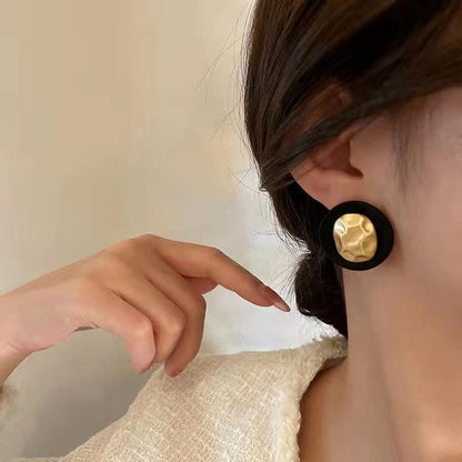 Round Alloy Stud Earring