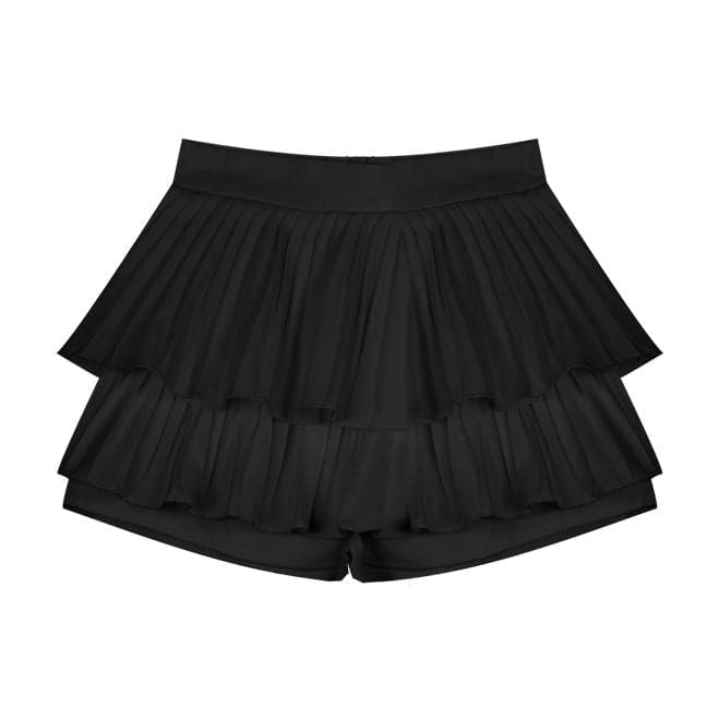 Ruffle Mini Short Skirt - Skirt