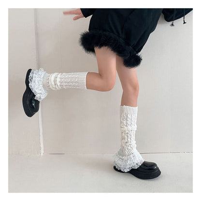 Ruffle Trim Leg Warmer