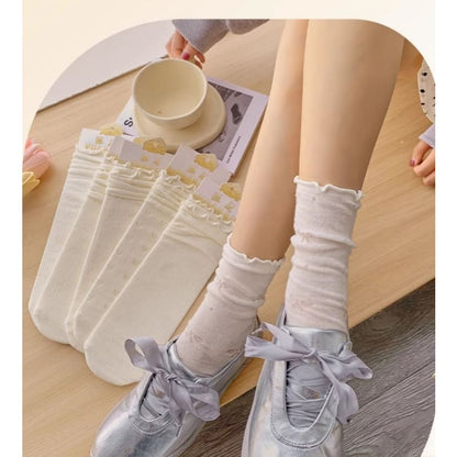 Ruffle Trimmed Socks Set