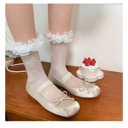 Ruffled Organza Socks