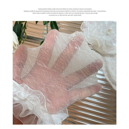 Ruffled Organza Socks