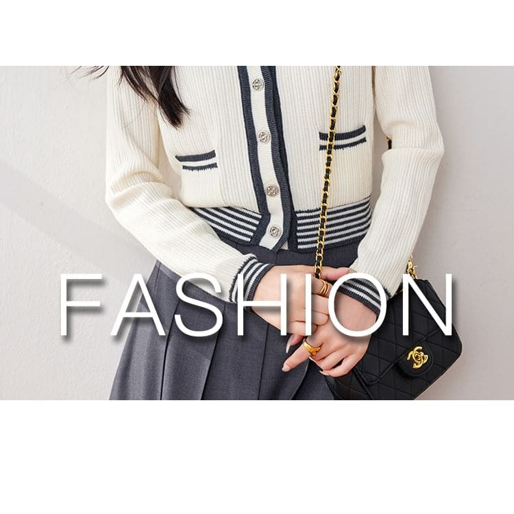 Sailor Collar Striped Cardigan