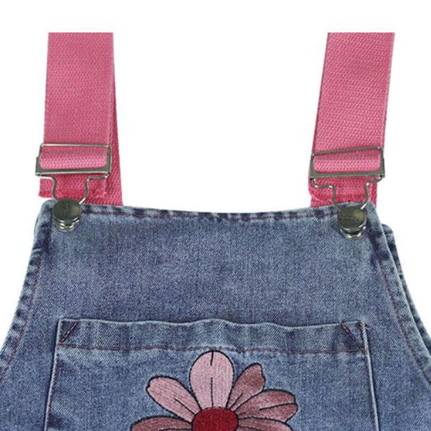 Sakura Embroidery Denim Shorts - Dress