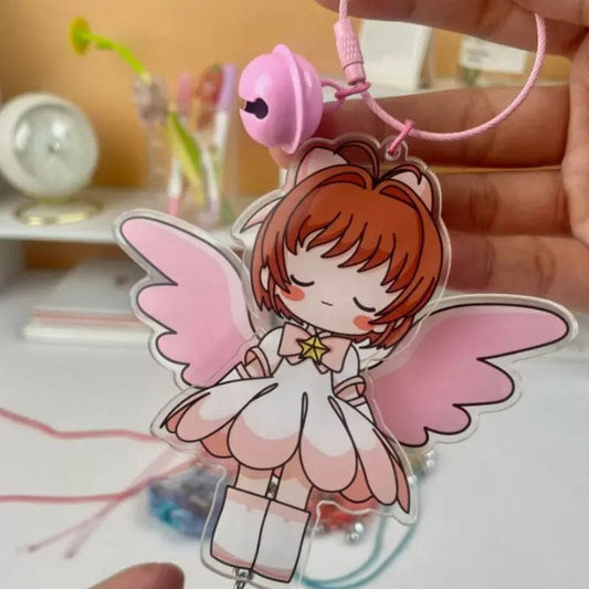 Kawaii Aesthetic Y2K Cute Fairy Sakura Wing Keychain Pendant MK Kawaii Store