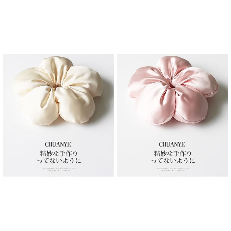 Satin Flower Scrunchie