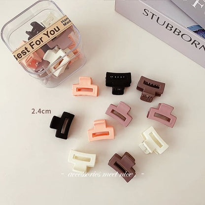 Set of 10: Acrylic Hair Clips - EM0631 - Hair Clamp - 10