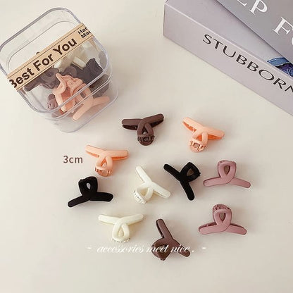 Set of 10: Acrylic Hair Clips - EM0633 - Hair Clamp - 10