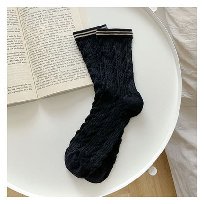 Set of 2 / 4: Contrast Trim Socks