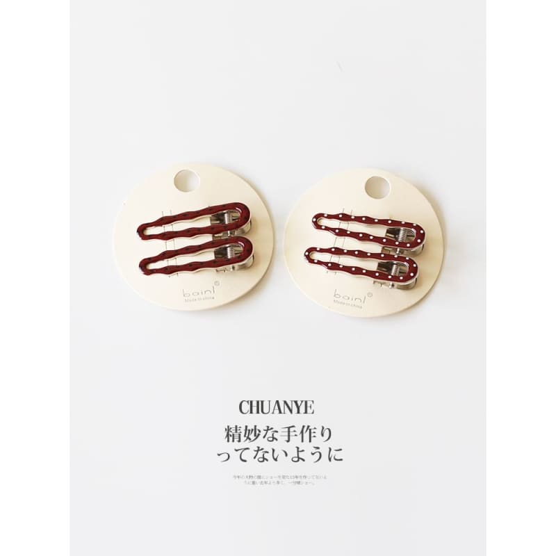 Set of 2: Alloy Hair Clip