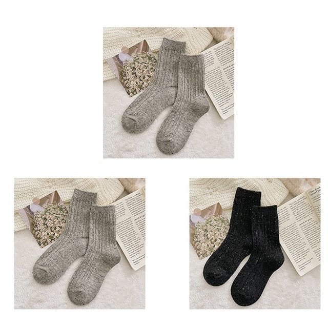 Set of 2 Pairs: Pain Splatter Ribbed Socks - Set of 3 Pairs