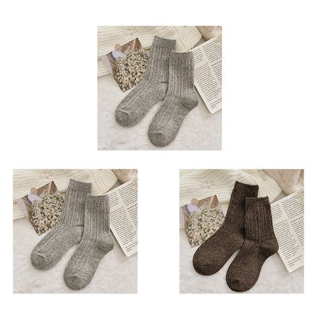 Set of 2 Pairs: Pain Splatter Ribbed Socks - Set of 3 Pairs