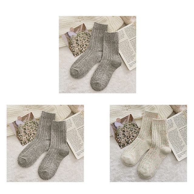 Set of 2 Pairs: Pain Splatter Ribbed Socks - Set of 3 Pairs