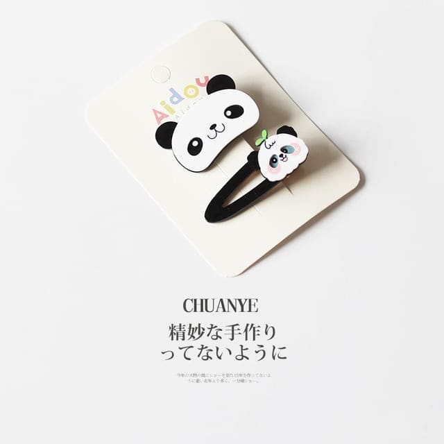 Set of 2: Panda Hair Clip - Set Of 2 - Hair Clip - 01