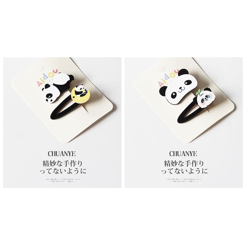 Set of 2: Panda Hair Clip