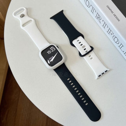 Set of 2: Two-Tone Silicone Apple Watch Band (various