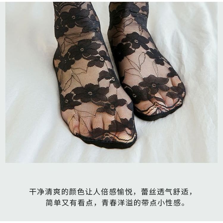 Set of 3: Lace Sheer Socks