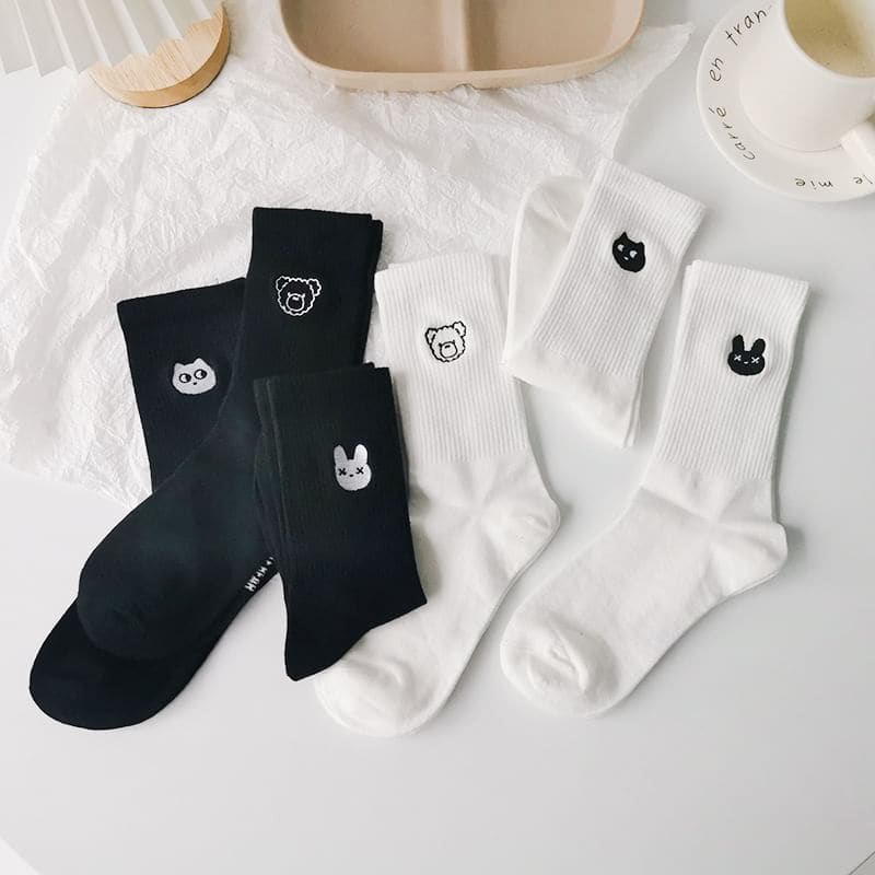 Set Of 3 Pairs: Animal Socks